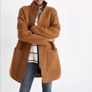 Madewell Estate Cocoon Coat in Melange Camel Size M NWT!